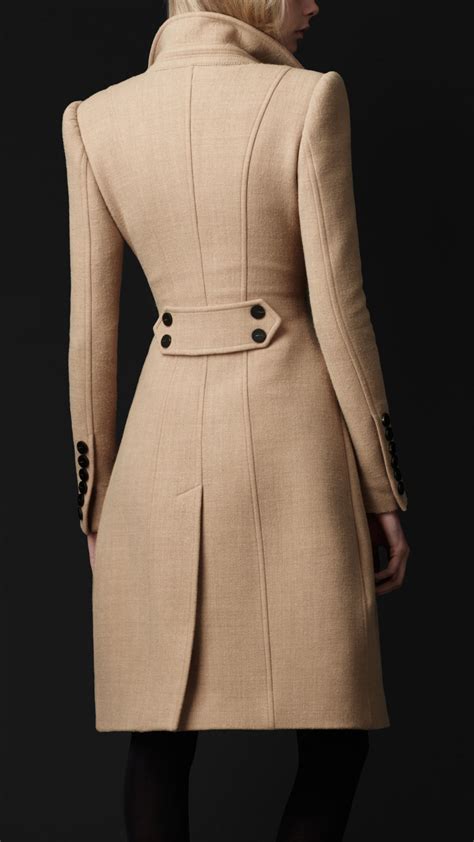 burberry crepe wool tailored coat|Wool Tailored Coat in Brisk .